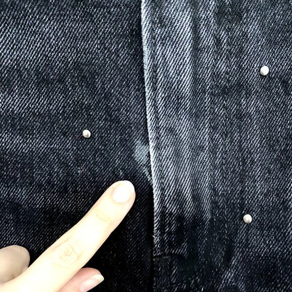 Reformation Pacific Black Studded Harley High Rise Slim Straight Jeans 29 - Picture 5 of 12